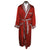 Vintage 1950s Mens Dressing Gown Red w Plaid Tulipe Smoking Lounging Robe L XL - Poppy's Vintage Clothing