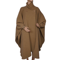 Vintage 1970s Wool Cocoon Cape Coat One Size Tundra by Standard Knitting Canada - Poppy's Vintage Clothing