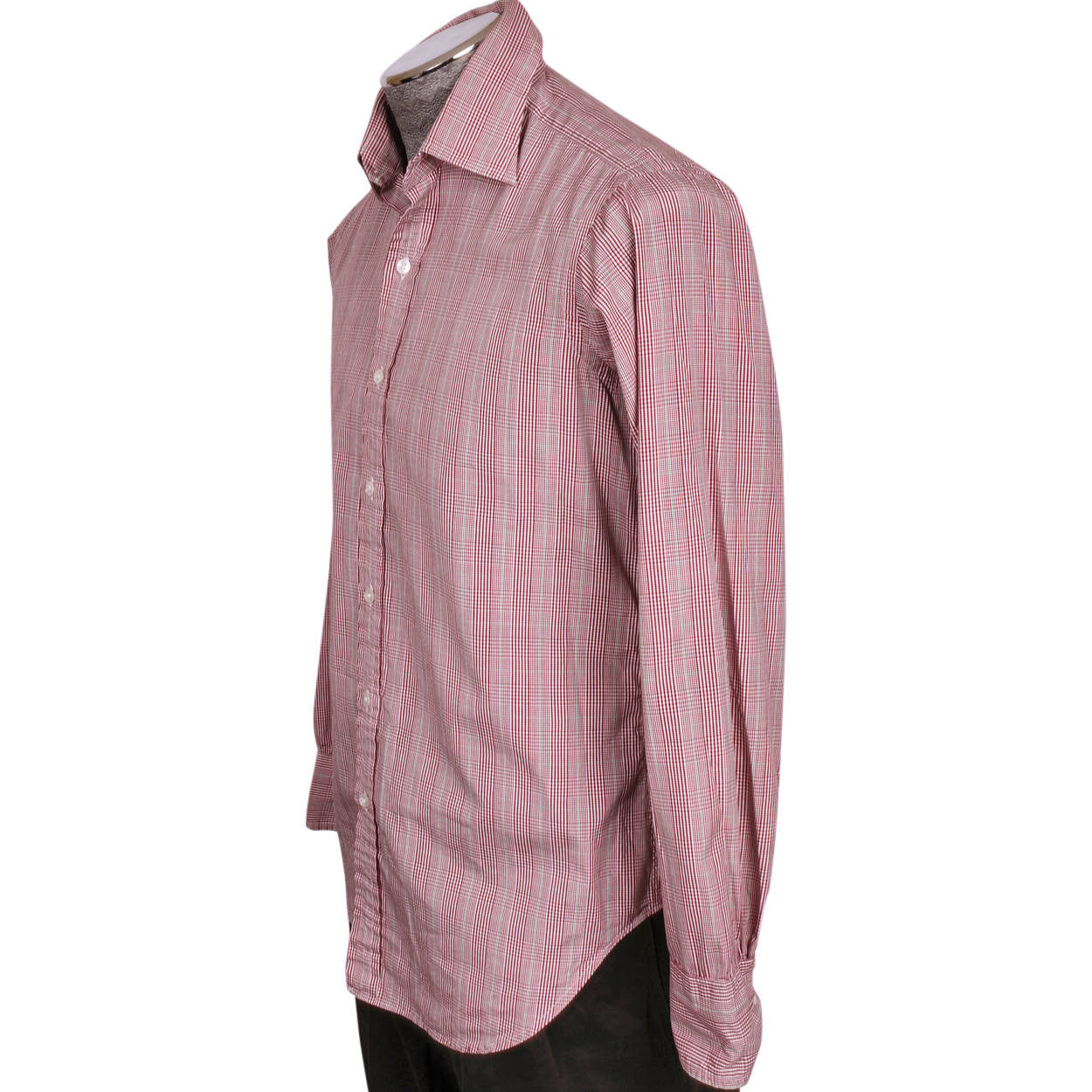 Vintage Turnbull &amp; Asser Fine Check Cotton Shirt 1970s Size M 15 1/2 - Poppy's Vintage Clothing