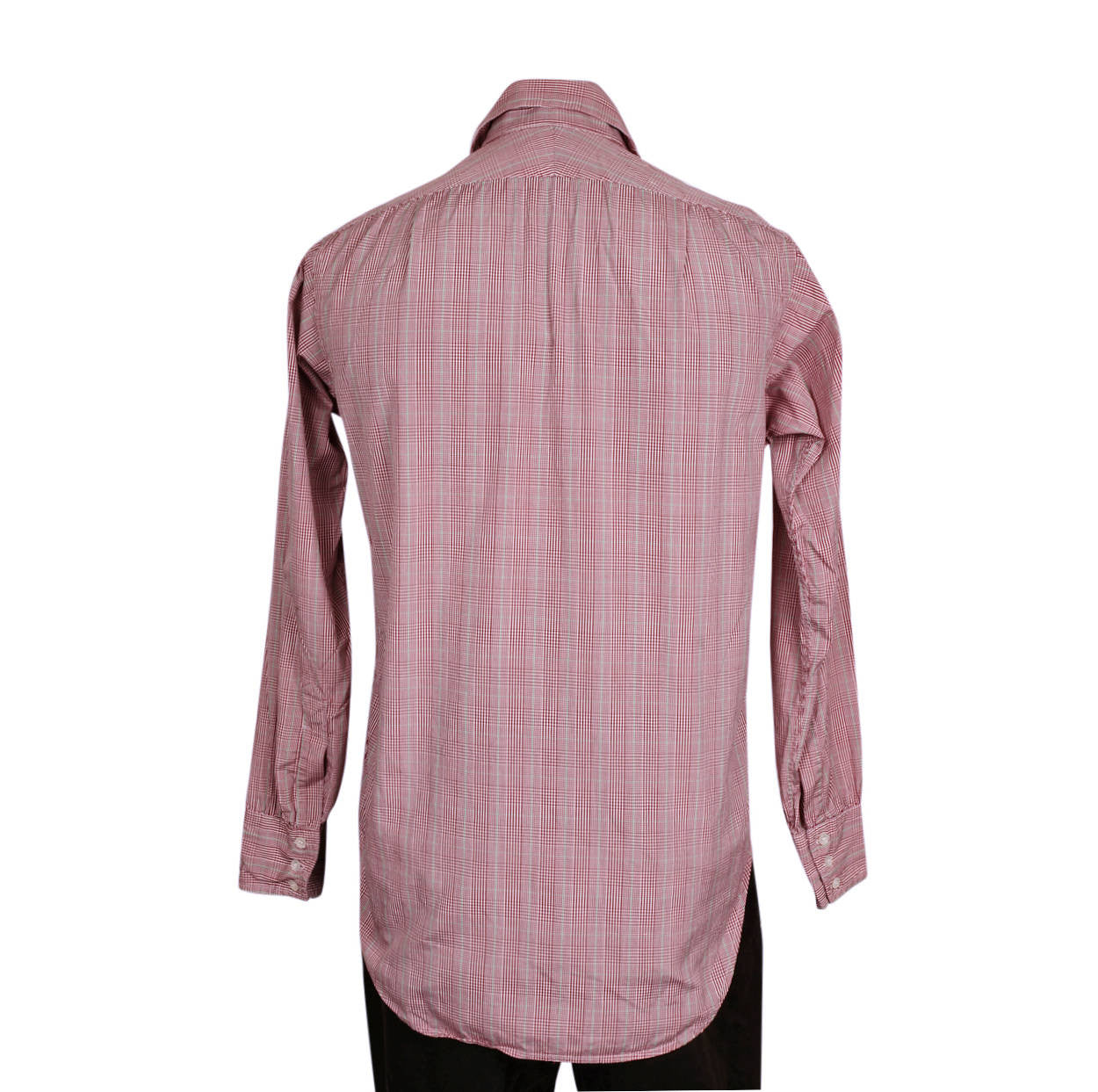 Vintage Turnbull &amp; Asser Fine Check Cotton Shirt 1970s Size M 15 1/2 - Poppy's Vintage Clothing