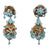 Vintage 1950s Turquoise Glass Drop Earrings - Poppy's Vintage Clothing