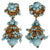 Vintage 1950s Turquoise Glass Drop Earrings - Poppy's Vintage Clothing