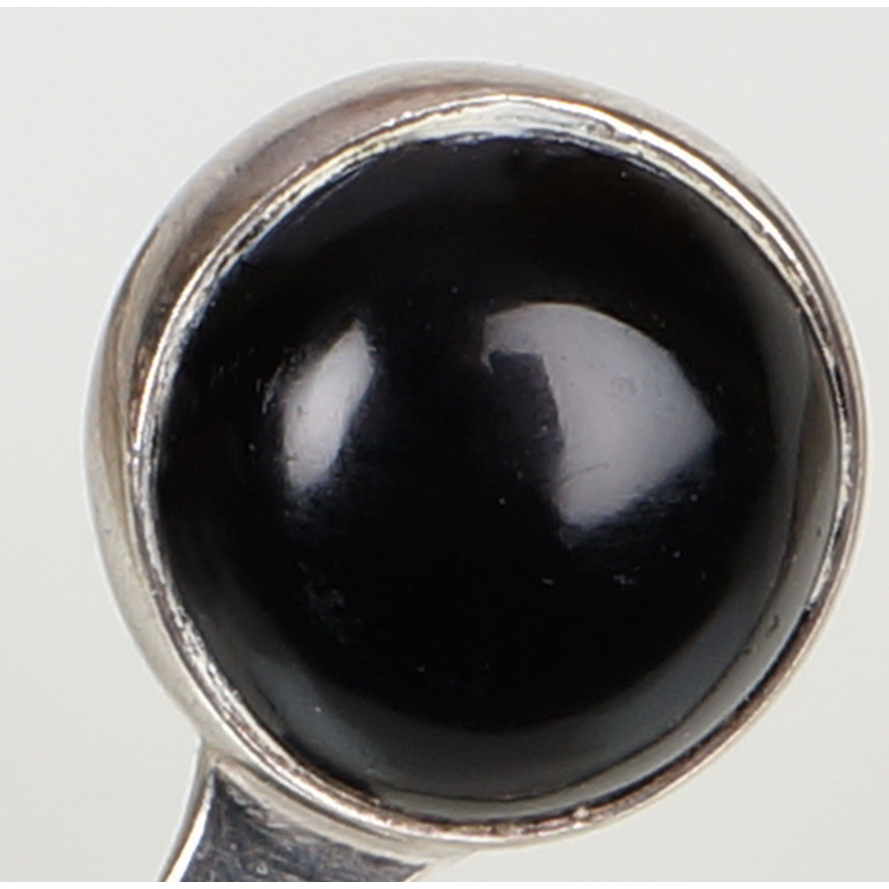 Modernist Mexican Sterling Silver Cuff Bracelet w Onyx Stone TS-70 Two Trees - Poppy's Vintage Clothing