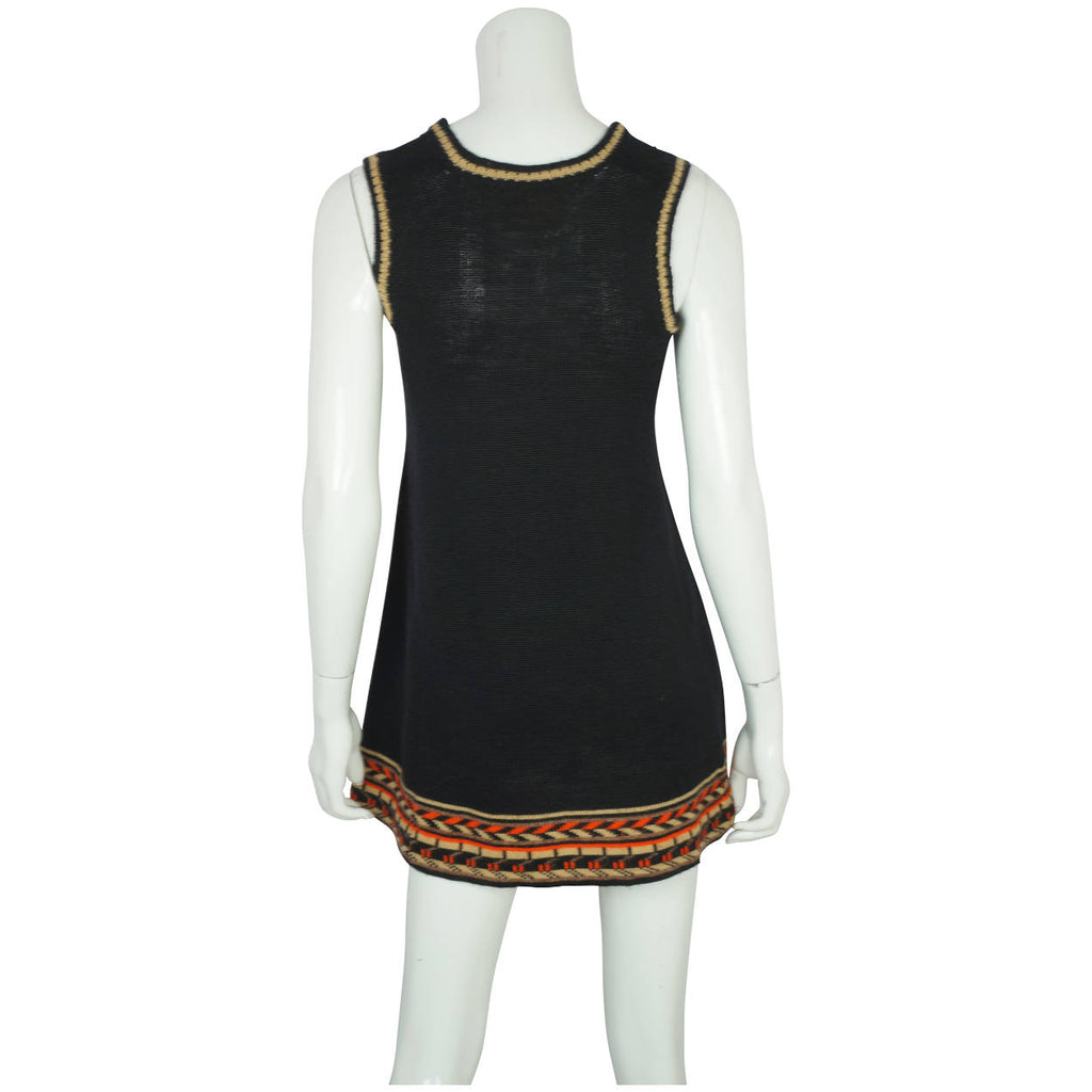 Vintage 70s Sweater Dress Ulla Heathcote London Mini Dress S - Poppy's Vintage Clothing