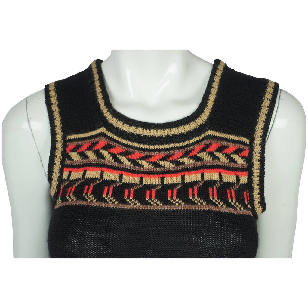 Vintage 70s Sweater Dress Ulla Heathcote London Mini Dress S - Poppy's Vintage Clothing