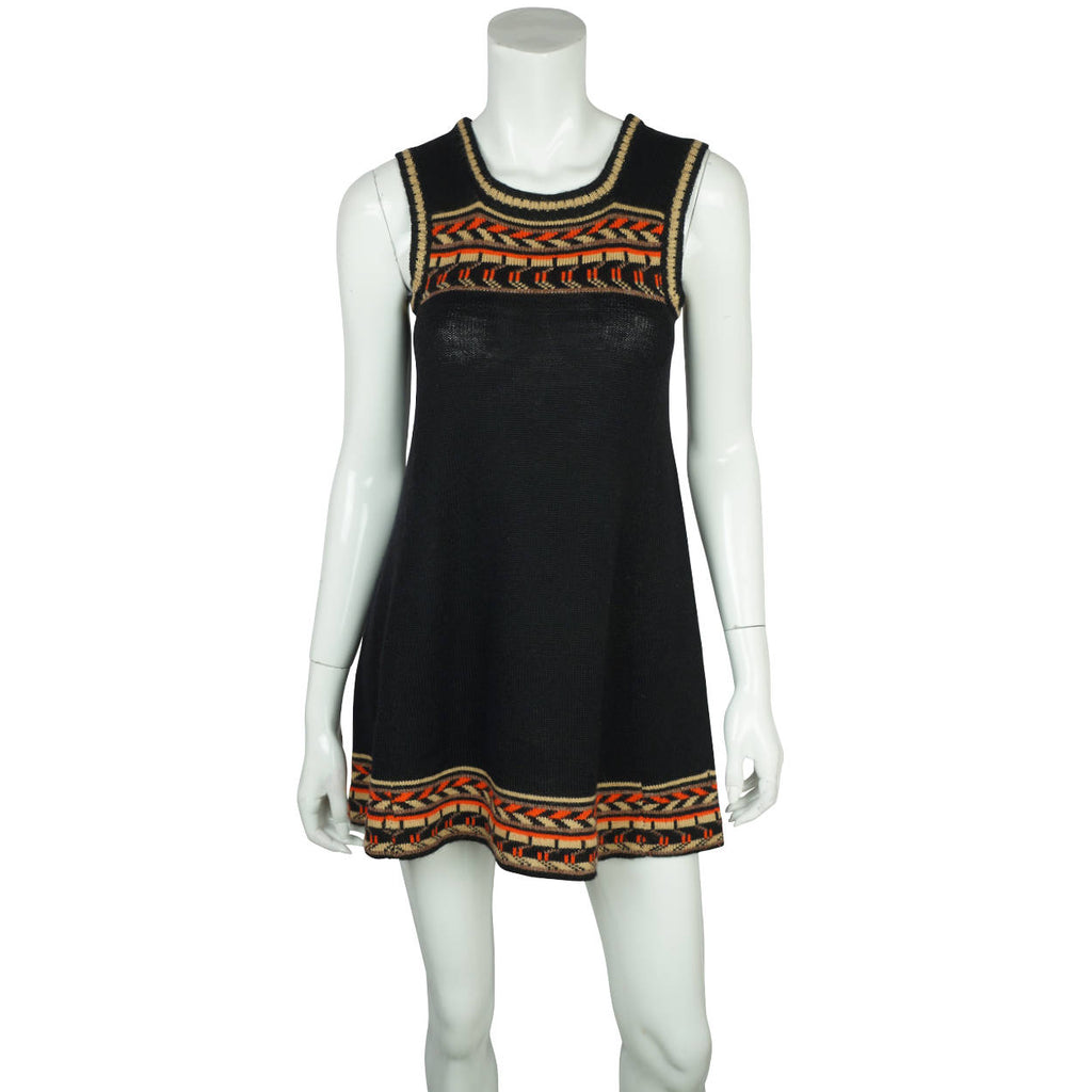 Vintage 70s Sweater Dress Ulla Heathcote London Mini Dress S - Poppy's Vintage Clothing