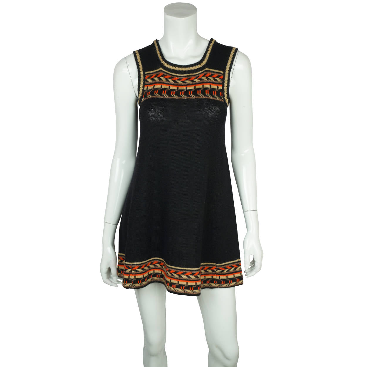 Vintage 70s Sweater Dress Ulla Heathcote London Mini Dress S - Poppy's Vintage Clothing