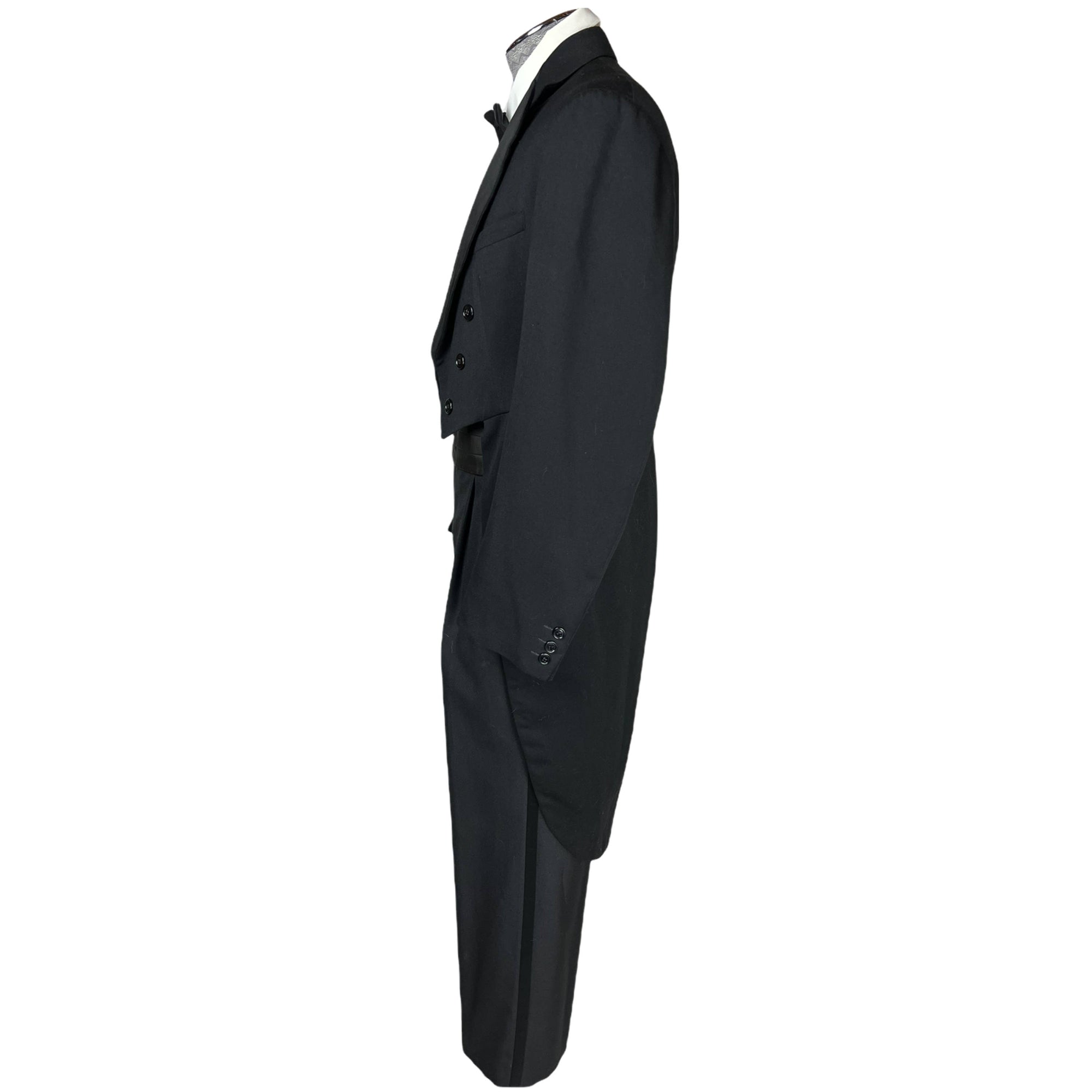 Vintage Cutaway Tails 1930s 40s Formal Tuxedo Tailcoat Sz M