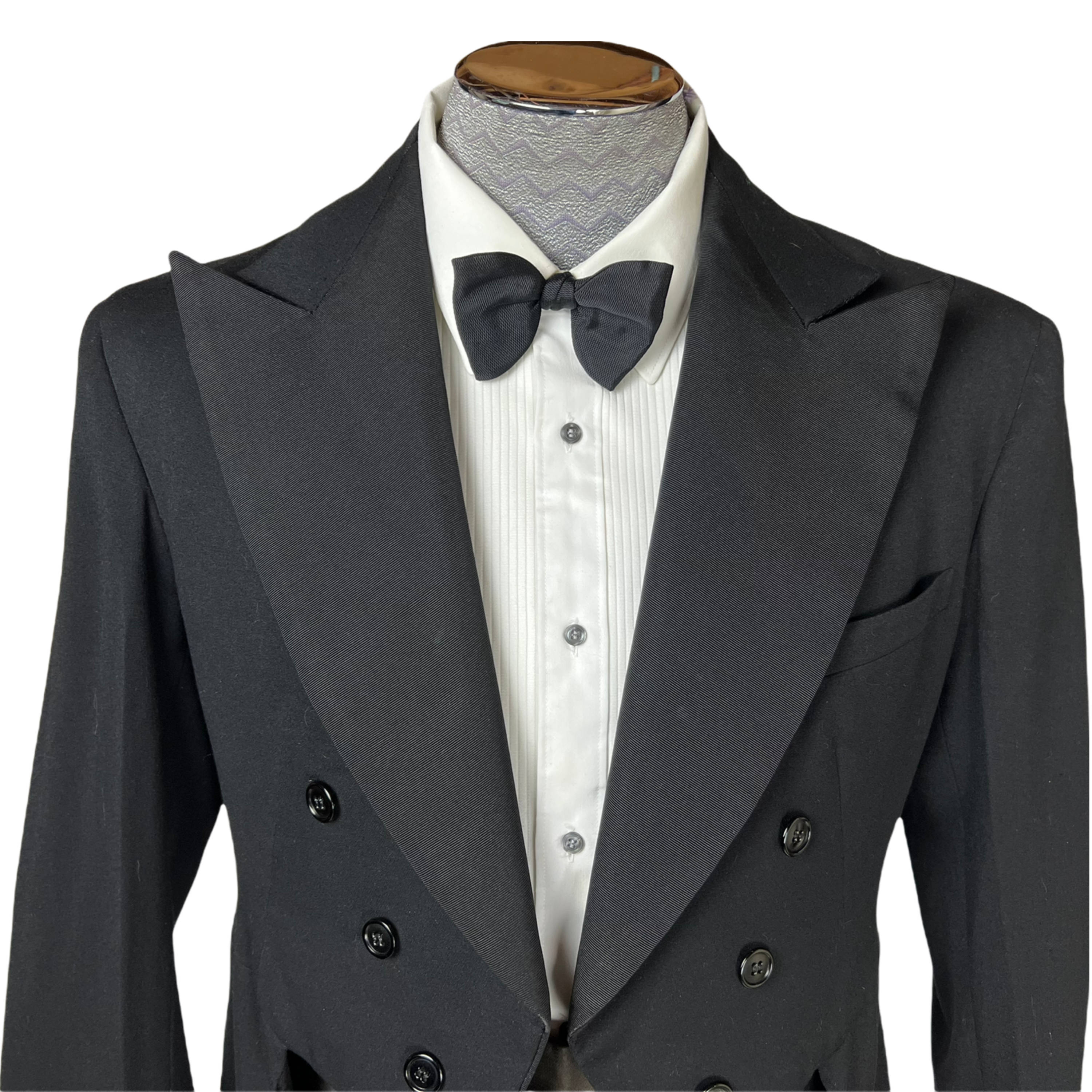 Vintage Cutaway Tails 1930s 40s Formal Tuxedo Tailcoat Sz M