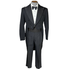 Vintage Cutaway Tails 1930s 40s Formal Tuxedo Tailcoat Sz M