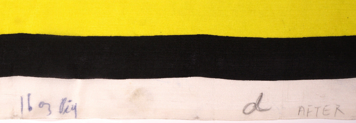 Vintage Unused Silk Scarf Gold Silkscreened Floral Pattern Unfinished Edge 1950s NOS - Poppy's Vintage Clothing