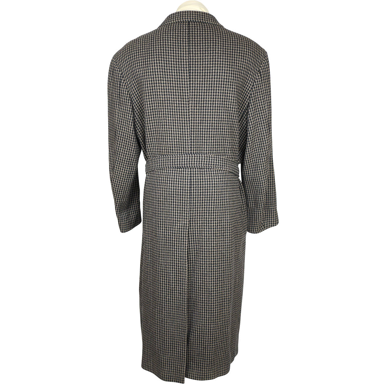 Vintage Mens Ungaro Paris Overcoat Tweed Wool Cashmere Coat Made in italy Sz 42 - Poppy's Vintage Clothing