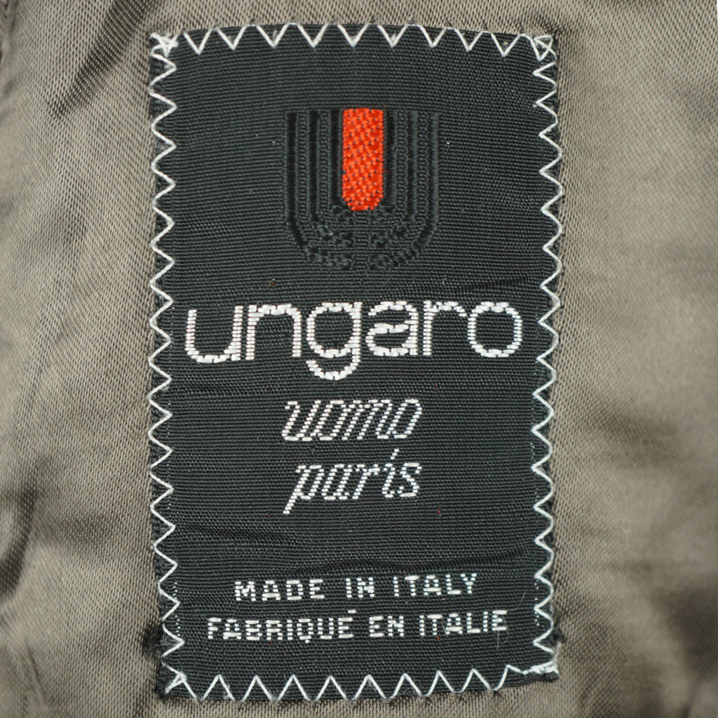 Vintage Mens Ungaro Paris Overcoat Tweed Wool Cashmere Coat Made in italy Sz 42 - Poppy's Vintage Clothing