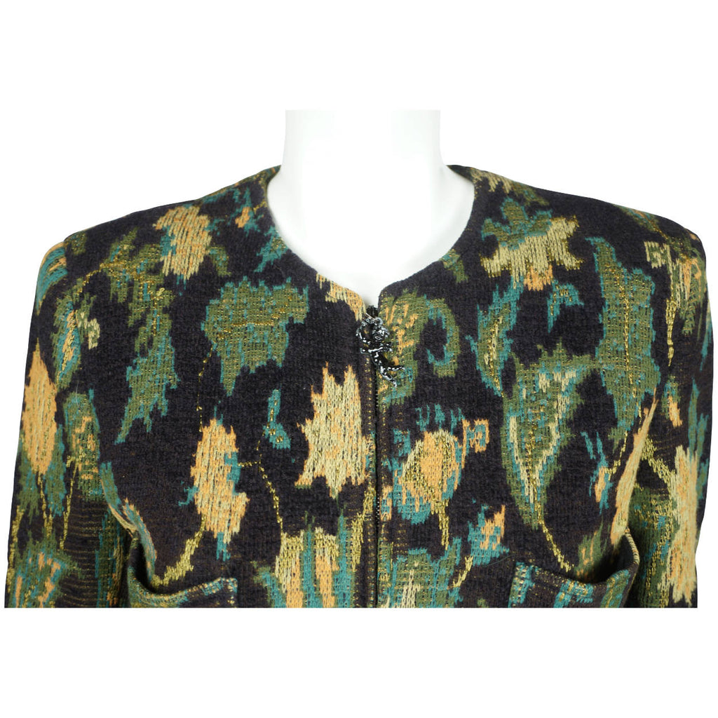 Vintage 1990s Sweater Jacket Emanuel Ungaro Parallele Sz 12 - Poppy's Vintage Clothing