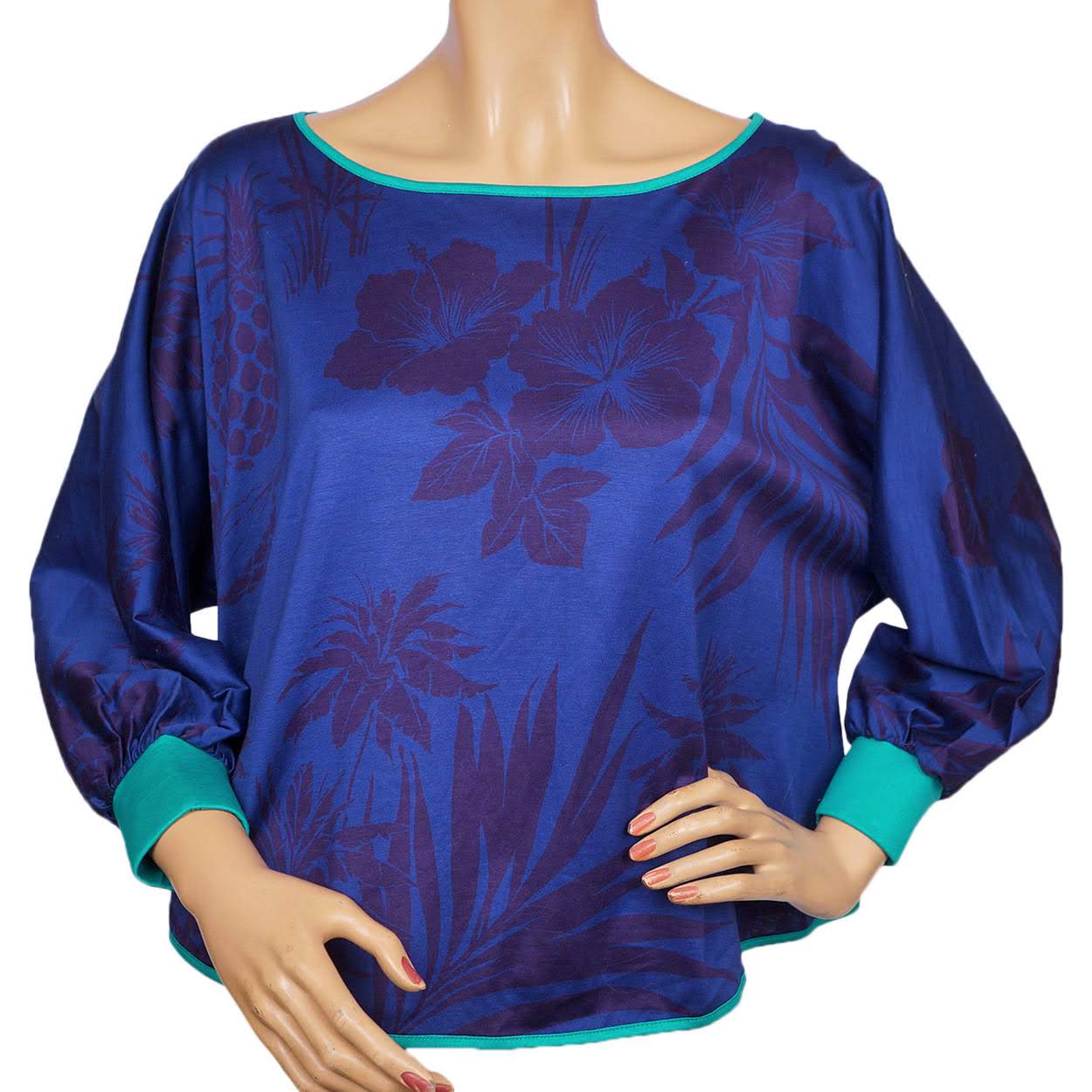 Vintage 1990s Ungaro Ter Floral Blouse Top - S - Poppy's Vintage Clothing