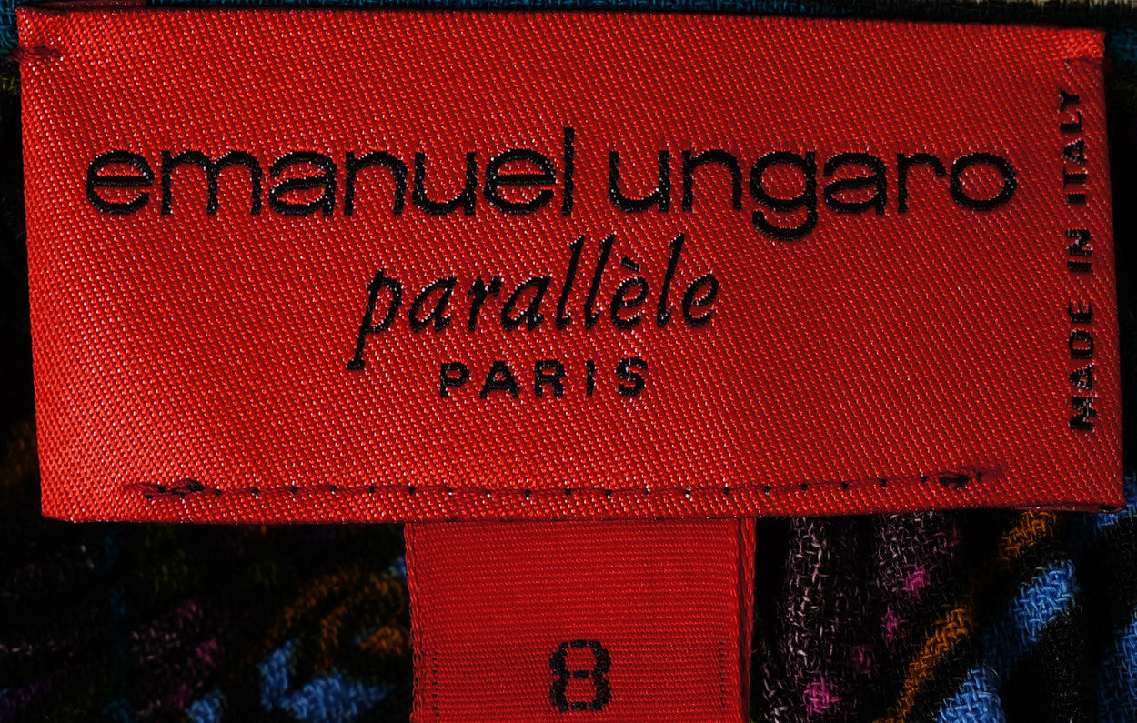 Vintage 1990s Emanuel Ungaro Accordion Pleated Skirt Floral & Paisley Print - Poppy's Vintage Clothing