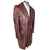 Vintage 1970s Mens Leather Coat Overcoat Trench Style Sz 38