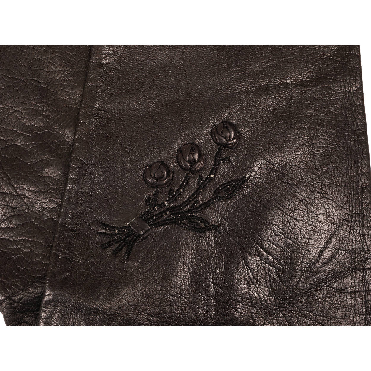 Vintage Opera Gloves Black Kid Leather Freddy Paris Unused NOS Ladies Size 6 3/4 - Poppy's Vintage Clothing