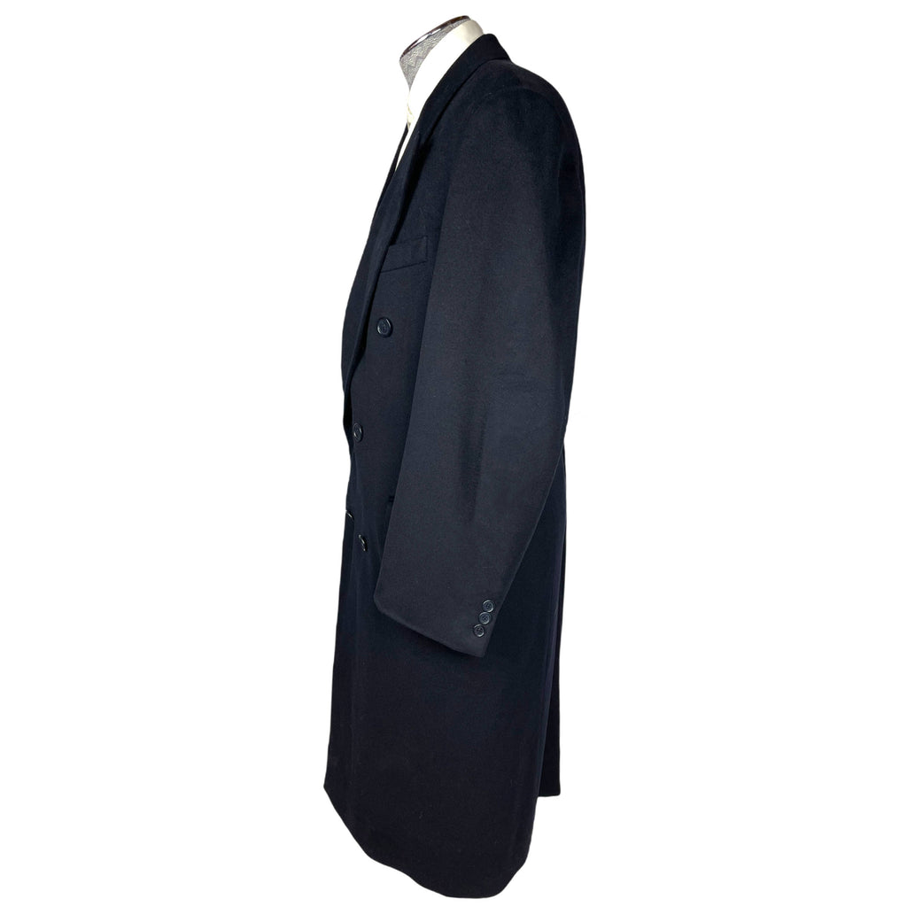 Loro Piana Wool Overcoat Urbis Italy Mens Black Coat Sz M