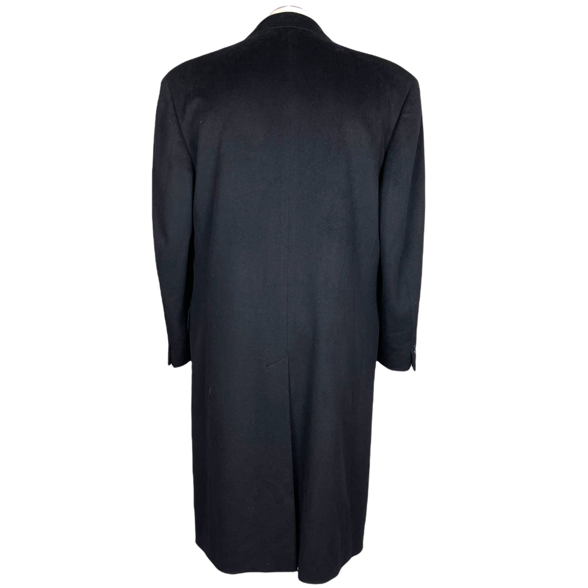 Loro Piana Wool Overcoat Urbis Italy Mens Black Coat Sz M