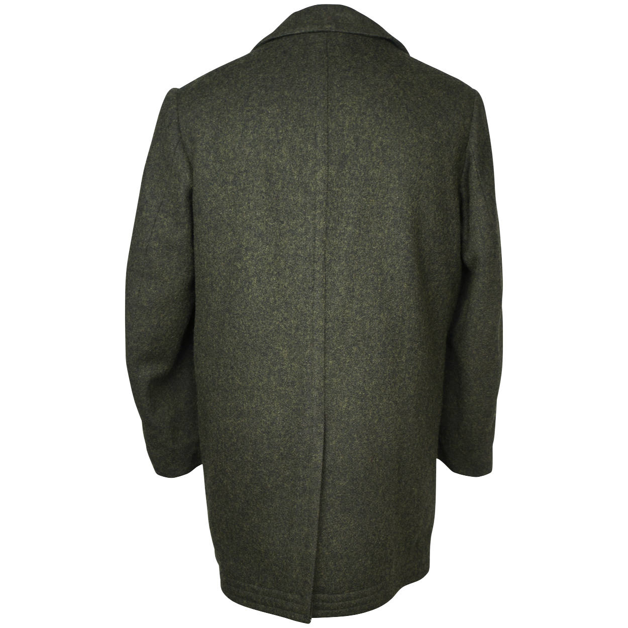 Vintage 60s Mens Wool Coat Green w Plaid by Utex Size 38 M - Poppy's Vintage Clothing