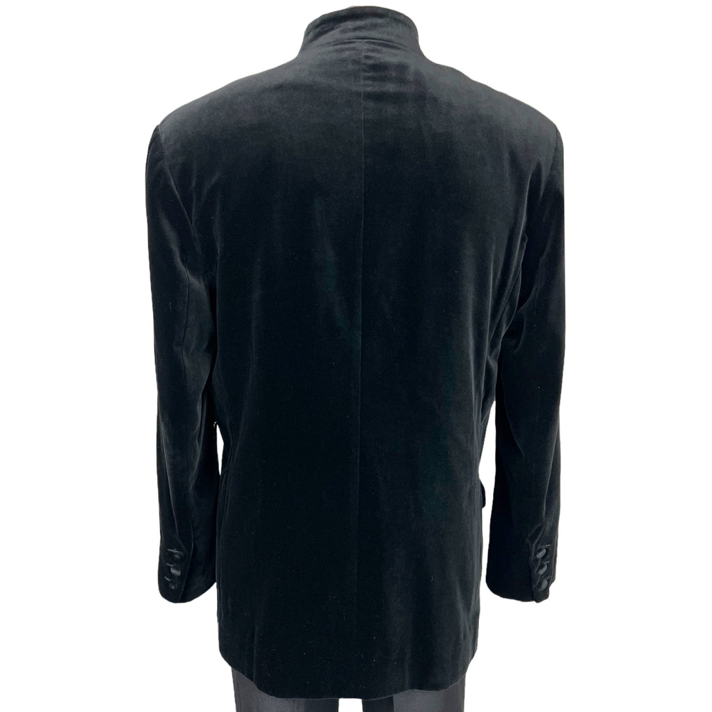 Vintage 1980s Valentino Black Velvet Dinner Jacket Mens Sz M