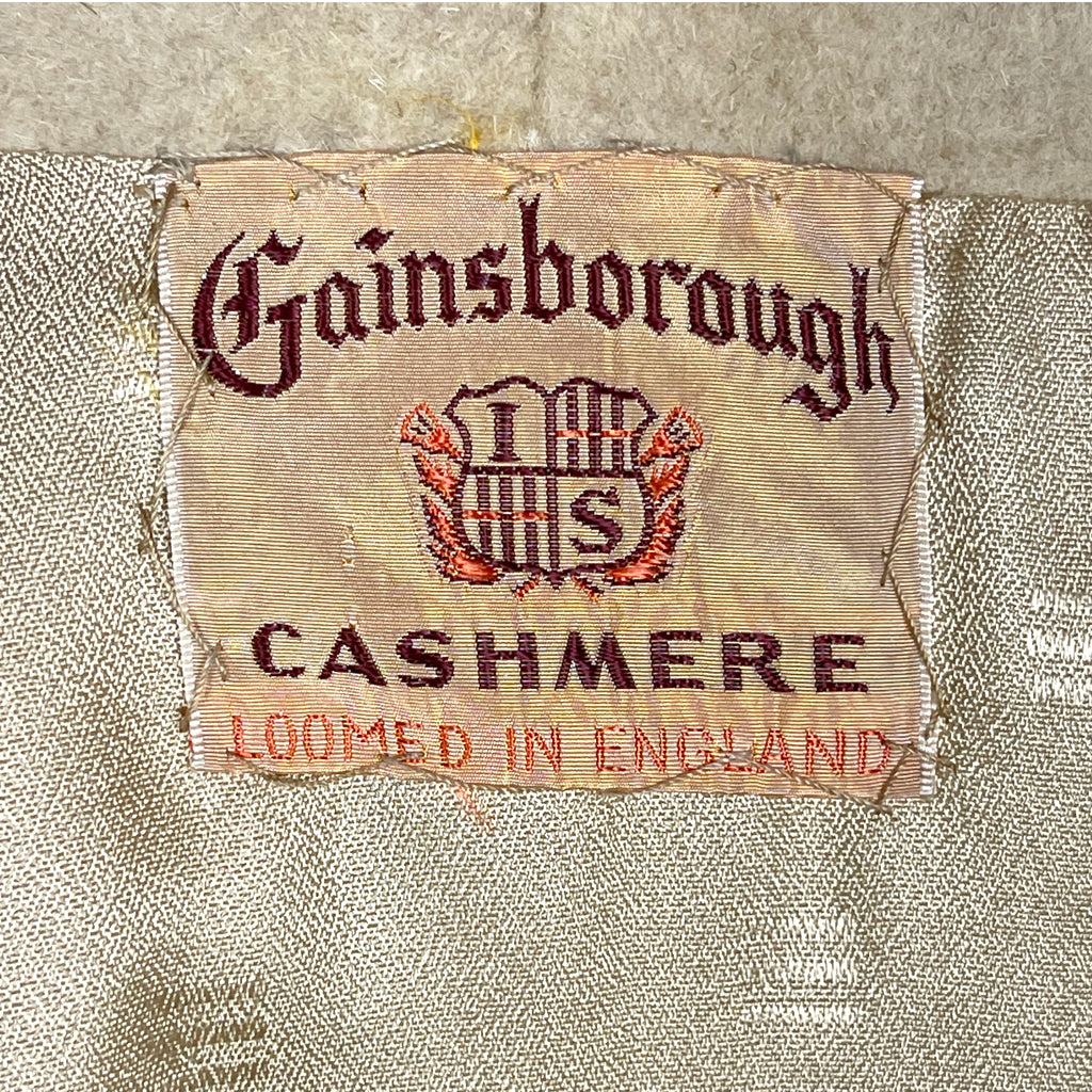 Vintage 1950s Cashmere Coat Loomed in England Ladies Size L