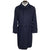 Vintage 85% Cashmere Coat Van Gils Overcoat Navy Blue Size L