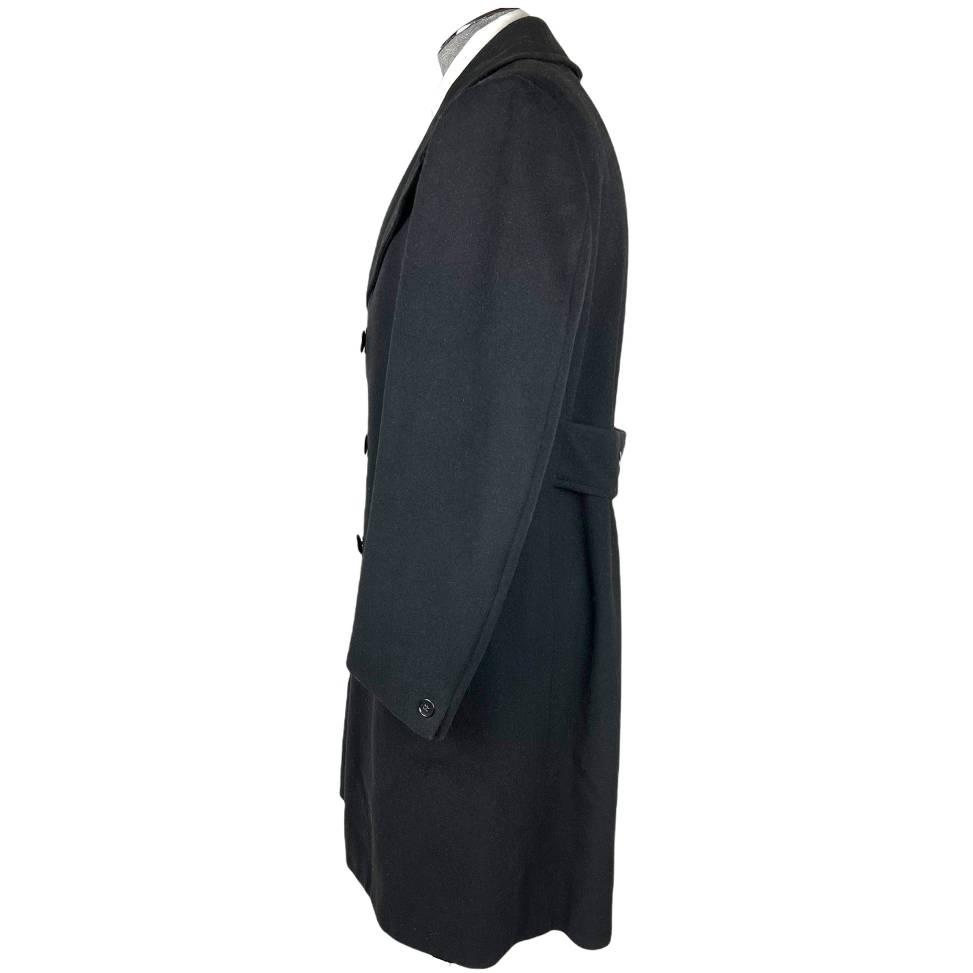 Vintage 1960s Dandy Overcoat English Wool Cashmere Coat Sz M
