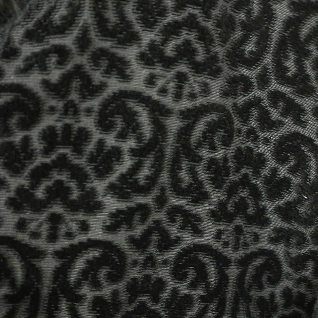 Vintage 1950s Black Velvet Brocade Coat Velourette Ladies L XL - Poppy's Vintage Clothing
