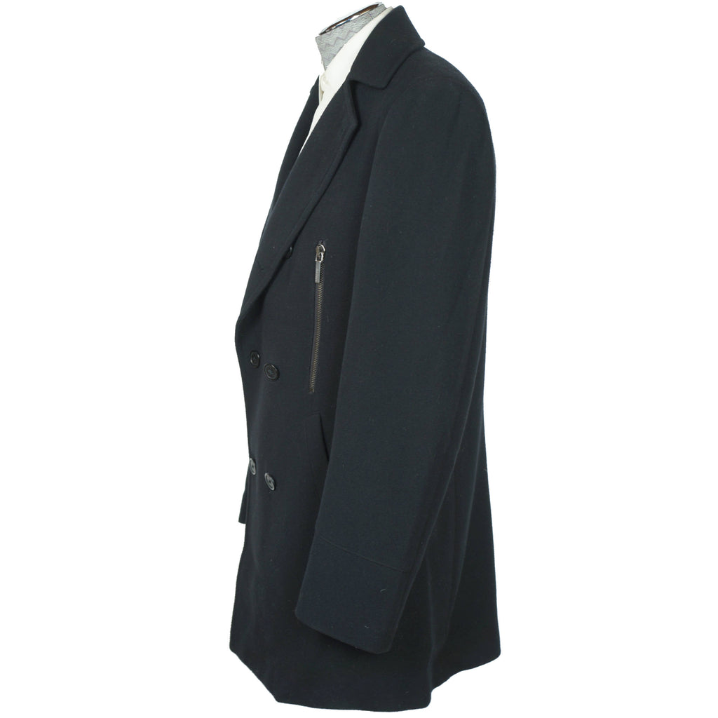 Versace Classic Coat Mens Pea Jacket Size M Italian 50 - Poppy's Vintage Clothing