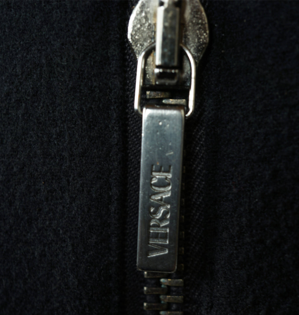 Versace Classic Coat Mens Pea Jacket Size M Italian 50 - Poppy's Vintage Clothing