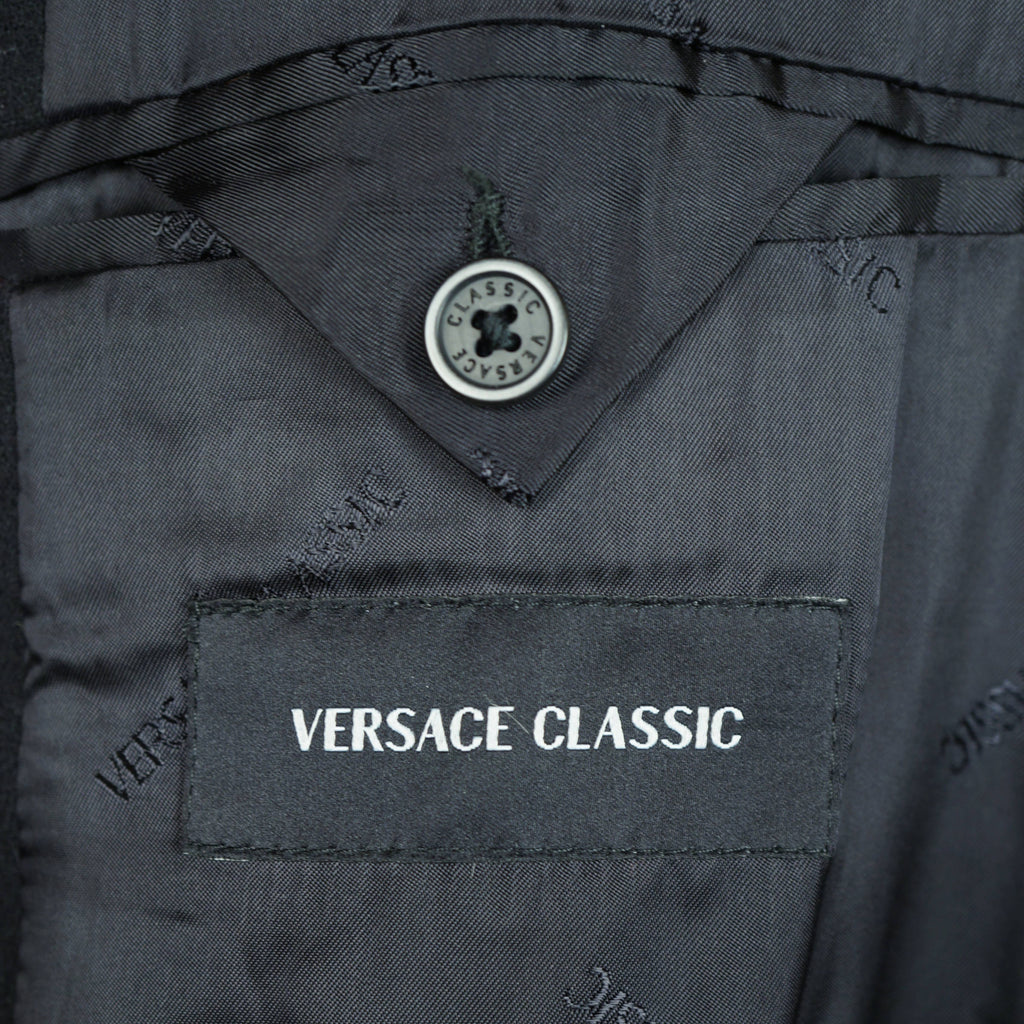 Versace Classic Coat Mens Pea Jacket Size M Italian 50 - Poppy's Vintage Clothing