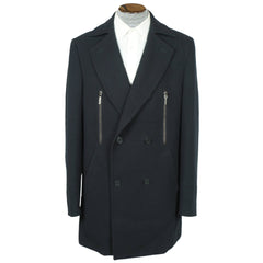 Versace Classic Coat Mens Pea Jacket Size M Italian 50 - Poppy's Vintage Clothing