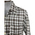 Vintage 1970s Shirt Pointy Collar Brown & White Check Sz XL