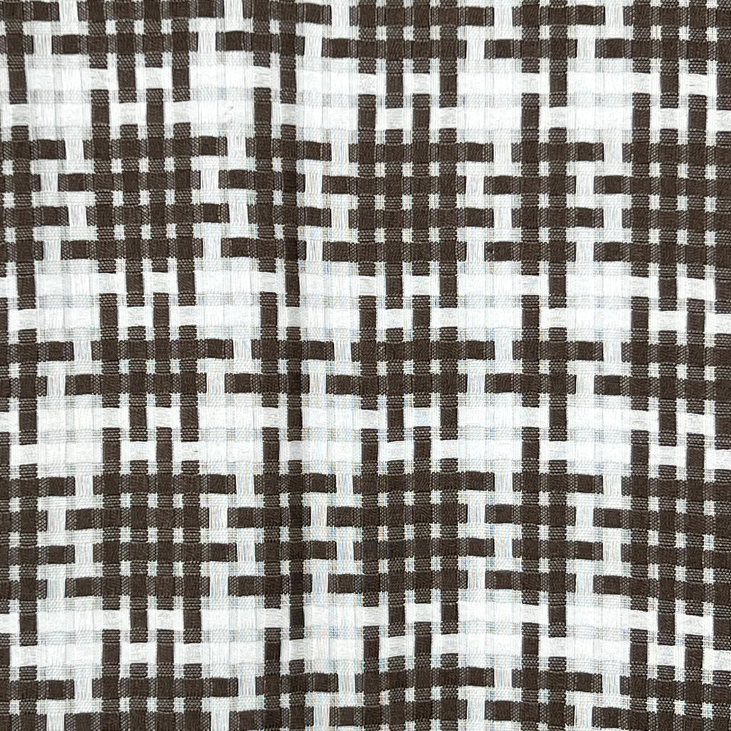 Vintage 1970s Shirt Pointy Collar Brown & White Check Sz XL