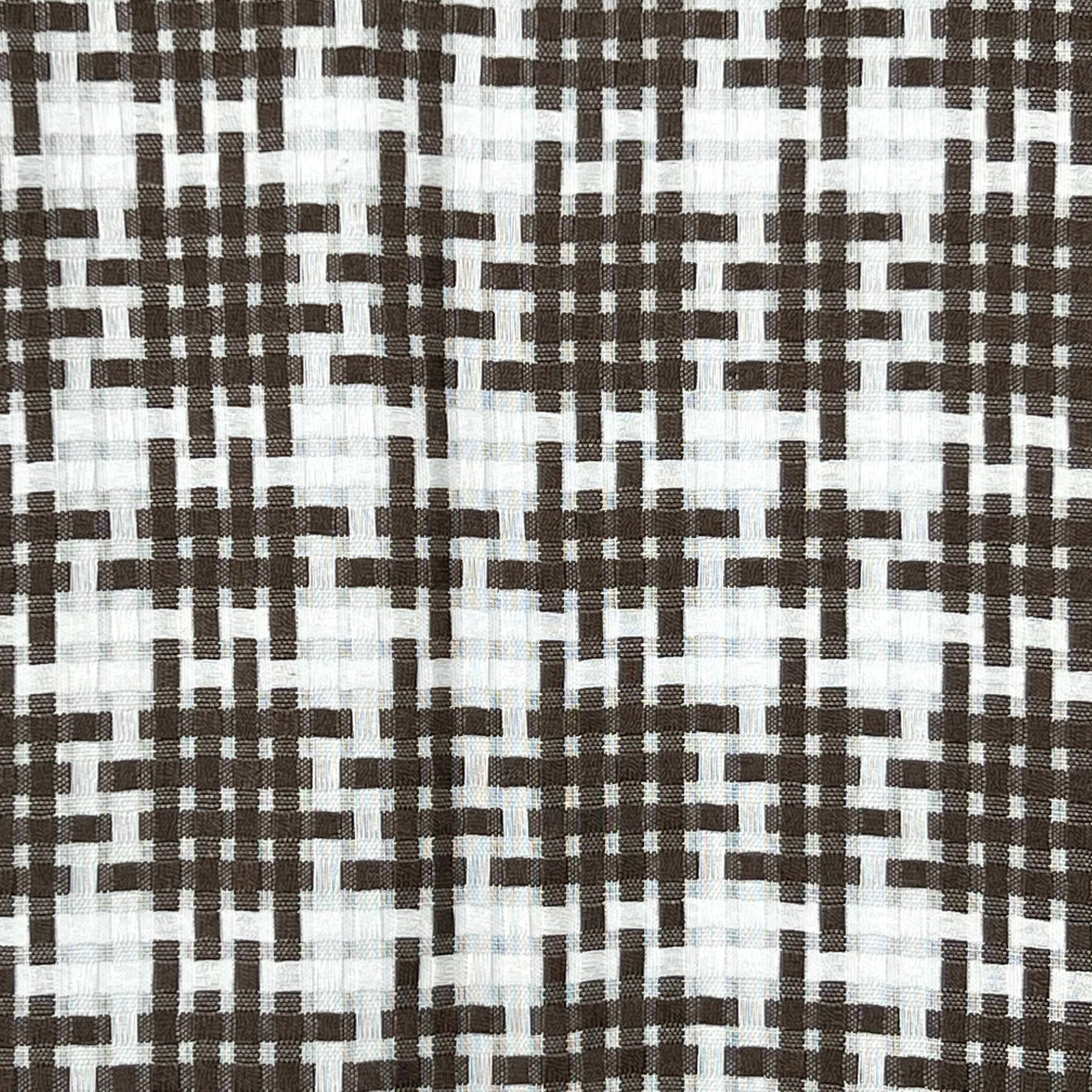 Vintage 1970s Shirt Pointy Collar Brown & White Check Sz XL