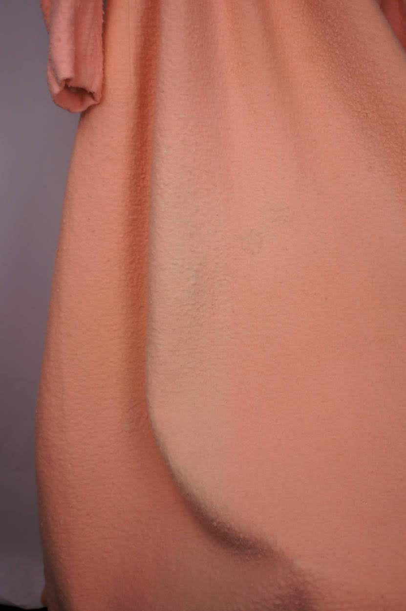 Antique Victorian Dressing Gown Pink Fleece Wool Flannel with Leg O' Mutton Sleeve - Poppy's Vintage Clothing