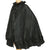 Antique Victorian Mourning Cape Black Silk Hip Cloak with Lace Ribbon Decoration - Poppy's Vintage Clothing