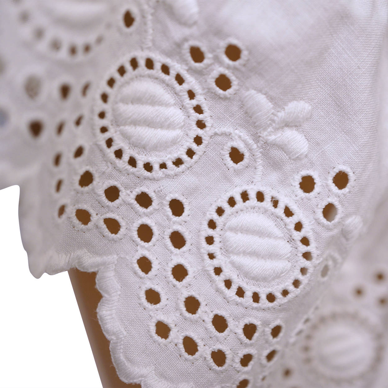 Antique Victorian White Woven Cotton Drawers with Eyelet Trim Ladies Underwear - Poppy's Vintage Clothing