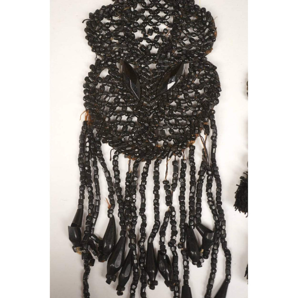 Antique Victorian French Jet Tassel Appliques - Poppy's Vintage Clothing