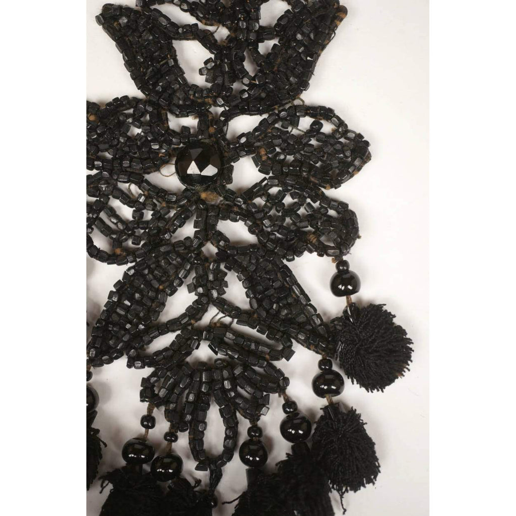 Antique Victorian French Jet Tassel Appliques - Poppy's Vintage Clothing