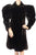Victorian Black Plush Velvet Womens Coat Steampunk XS - Poppy's Vintage Clothing