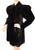 Victorian Black Plush Velvet Womens Coat Steampunk XS - Poppy's Vintage Clothing