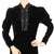 Vintage 1930s Black Velvet Dress - Rhinestones - Leg of mutton Sleeves - Poppy's Vintage Clothing