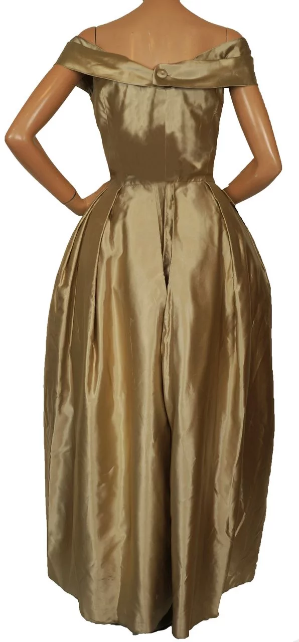 Vintage 1940s Evening Gown by Bianca Gusmaroli Canadian Couturier - Size S - Poppy's Vintage Clothing