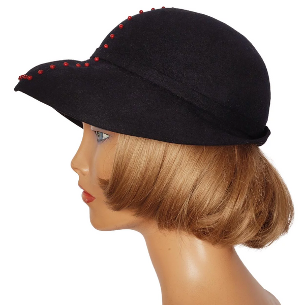 Vintage 1940s Stetson Felt Hat Ladies Size S M