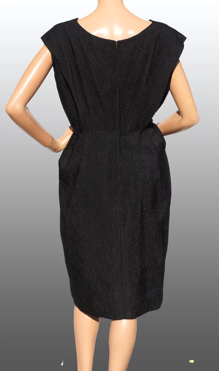 Vintage 1950s Cocktail Party Dress - Doree Leventhal - L - Poppy's Vintage Clothing
