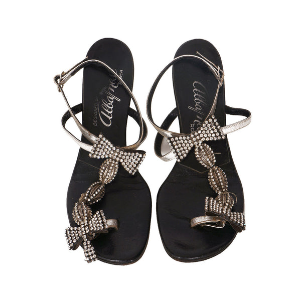 Vintage 1960s Rhinestone Sandals Enzo Albanese Rome