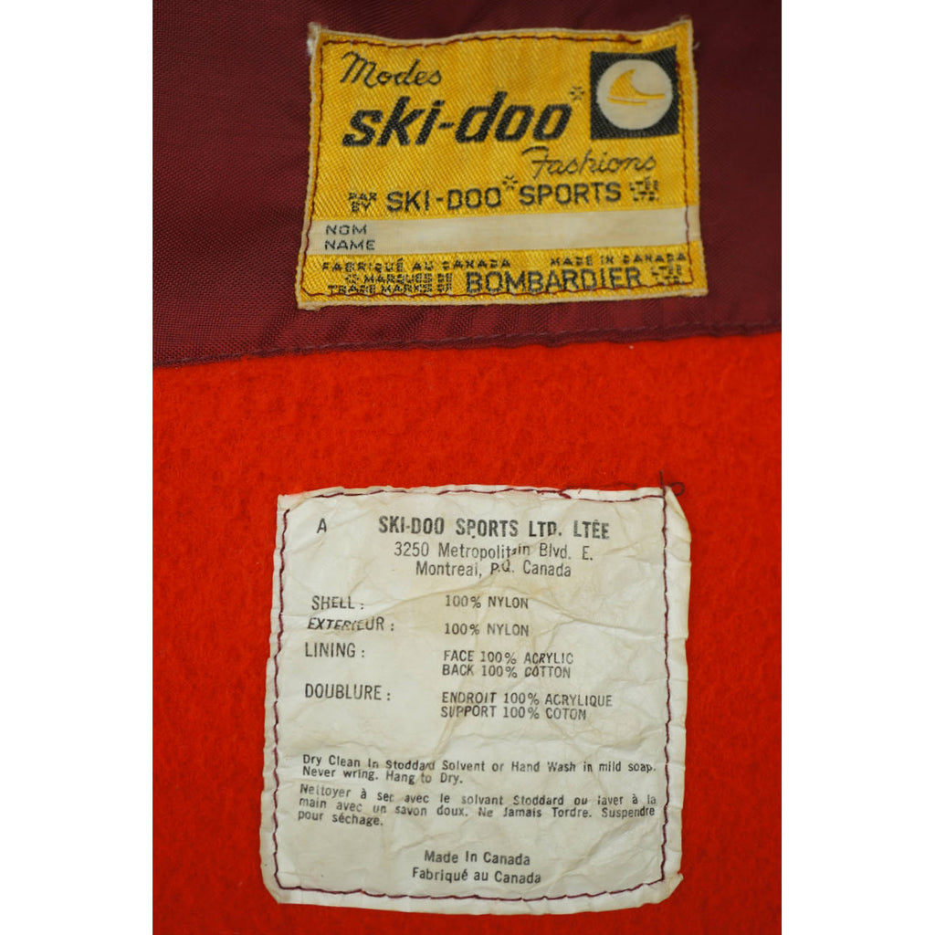Vintage 1960s Ski Doo Snowmobile Jacket Coat Bombardier Canada Mens Size L - Poppy's Vintage Clothing